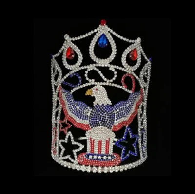 Mahkota Kristal Helang Berlian Imitasi Mahkota Pageant Kebangsaan