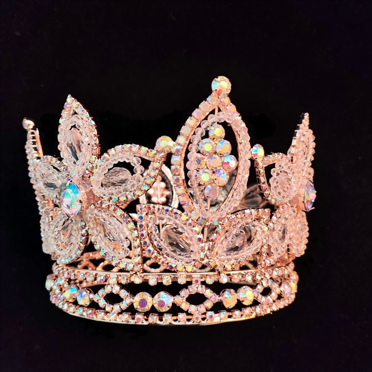 Full Round Rhinestone Crown Circle Crowns Custom Pageant Tiara best