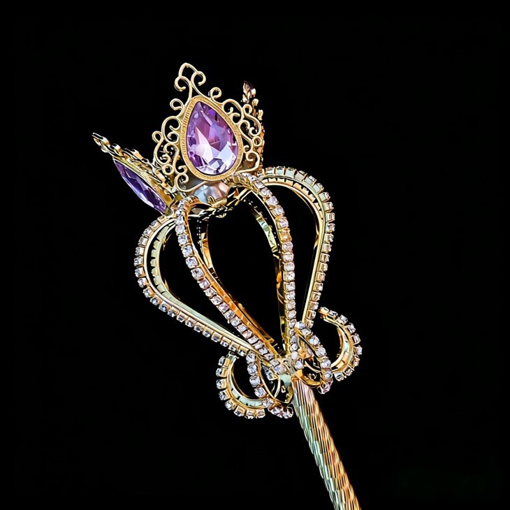 Gold Plated Rhinestone Queen Pageant Crown Scepter For Kids suppliers